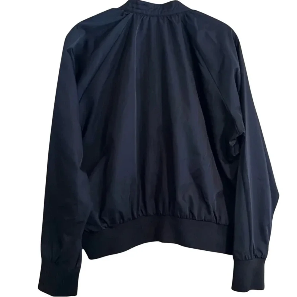 Free People XL Midnight Navy Bomber Jacket – Women's Classic Casual Outerwear‎